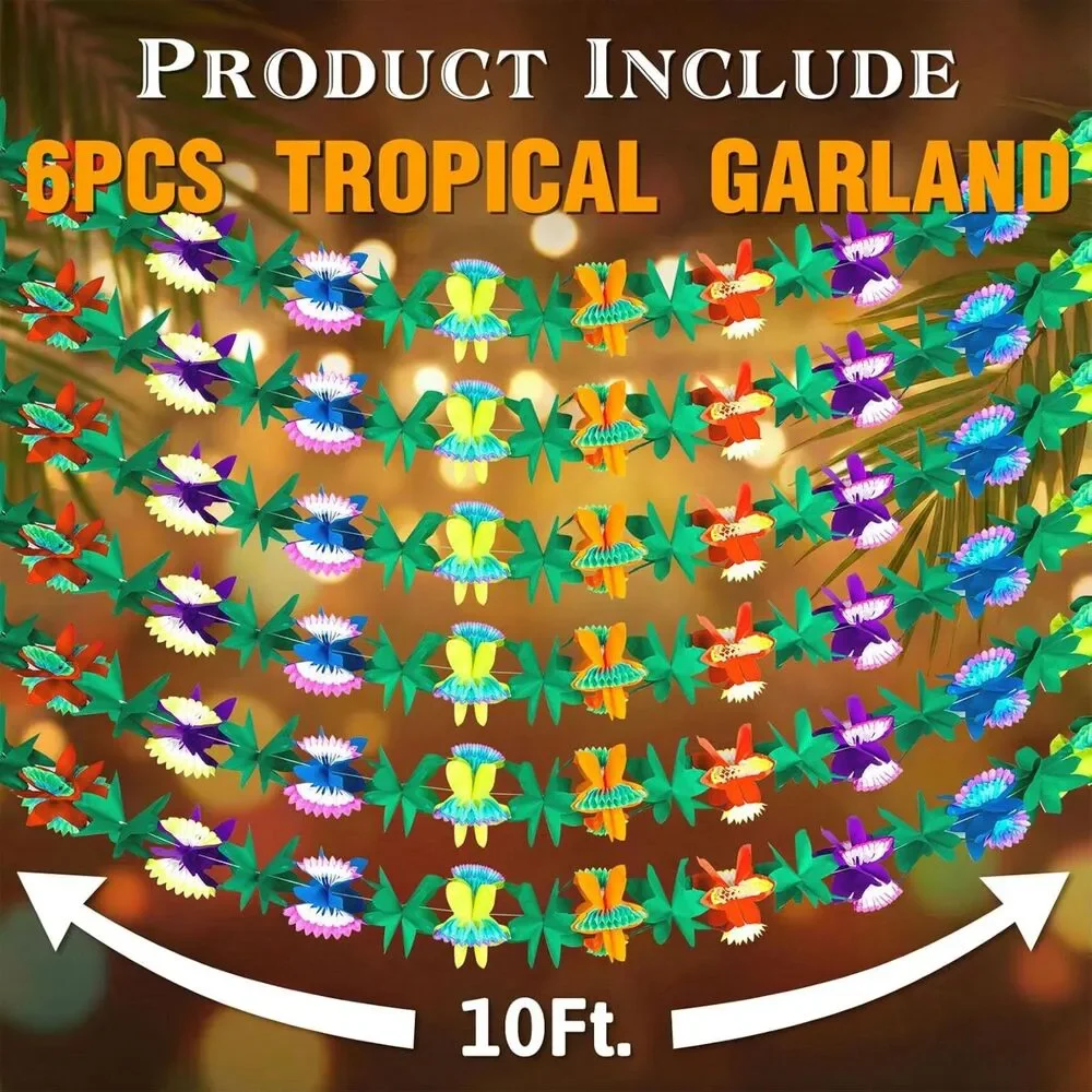 6 PCS Tropical Hawaiian Garland